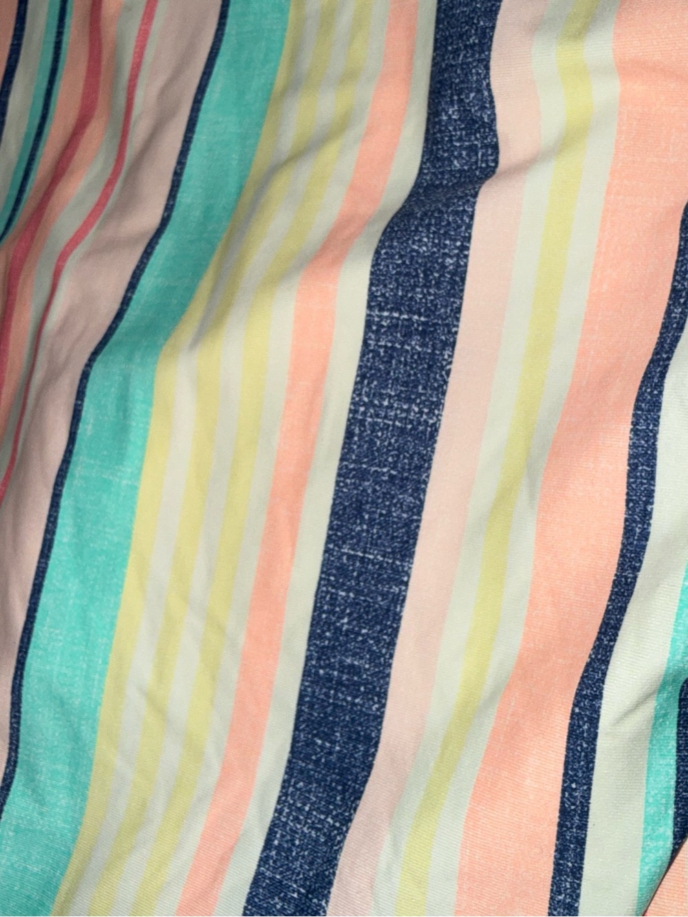 Celebrity Pink Pastel Multicolor Striped One-Piece with Front Tie - Size L - Picture 5 of 7